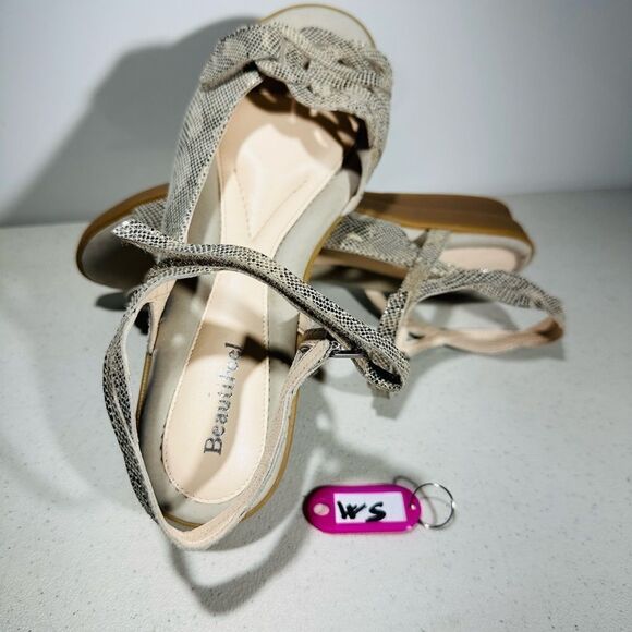 Beautifeel Kali Stone Nude Rejius Print Suede Size 38 - Picture 1 of 8